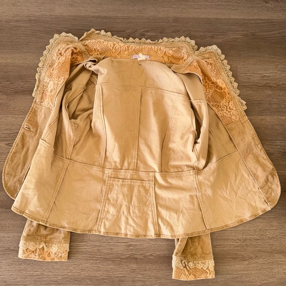 MISHA Vintage Y2K Tan Double-Breasted Corduroy Blazer Jazket Sz Large USA Made - Picture 12 of 14